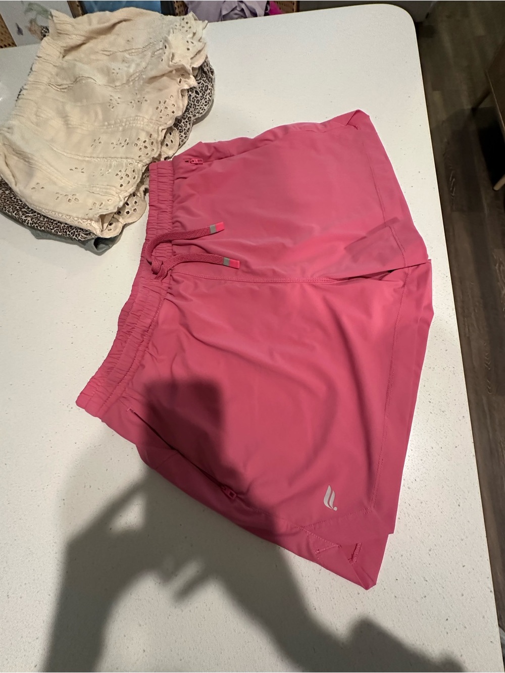 Fabletics Pink Drawcord Athletic Shorts